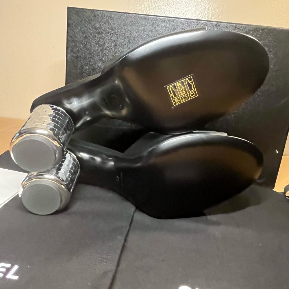 Authentic Chanel Mules Lambskin Black size 36 - Picture 11 of 15